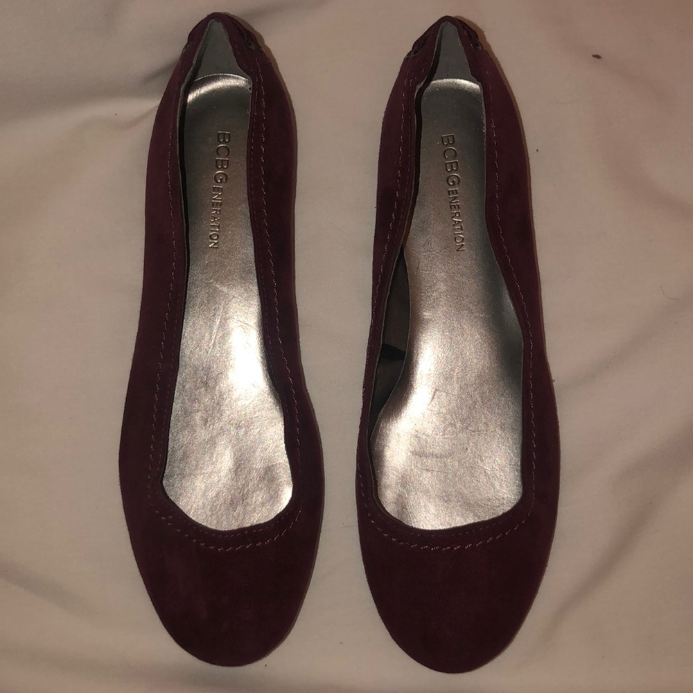 BCBGeneration burgundy flats